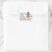 Halloween Poem Vierkante Sticker (Tas)