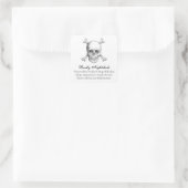 Halloween Poison Deadly Nightshade Skull en Botten Vierkante Sticker (Tas)