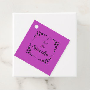 Halloween Poison Paarse gepersonaliseerd Bedankjes Labels