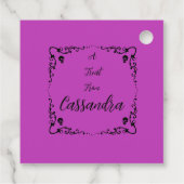 Halloween Poison Paarse gepersonaliseerd Bedankjes Labels (Achterkant)