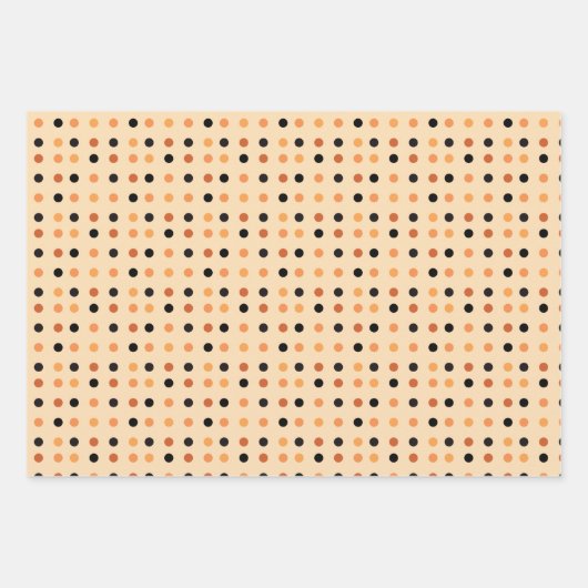 Halloween Polka Dot Pattern Inpakpapier Vel (Voorkant)