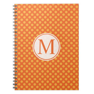 Halloween Polka Dots Monogram   Gastenboek Notitieboek