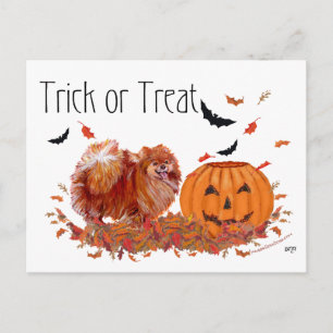 Halloween Pomeranian Briefkaart
