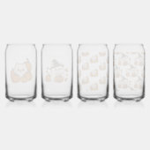 Halloween Pomeranians - Jeu de 4 Verres (Dos)