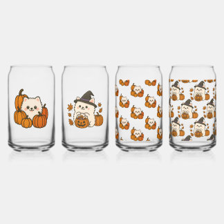 Halloween Pomeranians - Jeu de 4 Verres