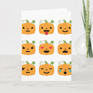 halloween pomkin emojis kaart