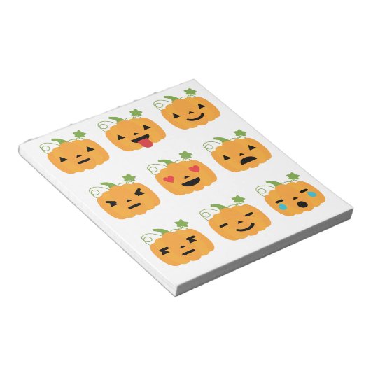 halloween pomkin emojis notitieblok (Schuin)