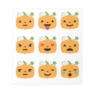 halloween pomkin emojis notitieblok