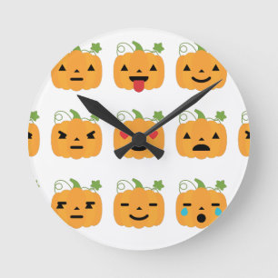 halloween pomkin emojis ronde klok