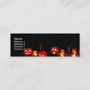 Halloween pomkins mini visitekaartje