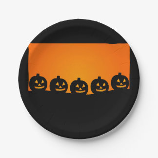 Halloween pomkins papieren bordje