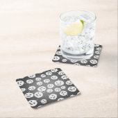 Halloween pomkins vierkante kartonnen onderzetter (Insitu)