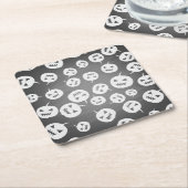 Halloween pomkins vierkante kartonnen onderzetter (Schuin)