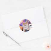 Halloween - Pommeren - Simba Ronde Sticker (Envelop)