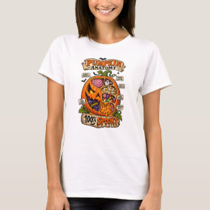 Halloween Pompoen Anatomie Grappig 100% Griezelen T-shirt