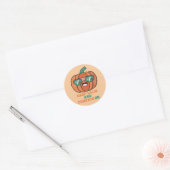 Halloween pompoen Blijf kalm Ronde Sticker (Envelop)