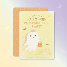 Halloween Pompoen Boo Feest Uitnodiging