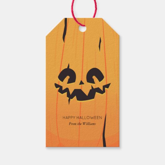 Halloween pompoen cadeau Label Cadeaulabel (Voorkant)