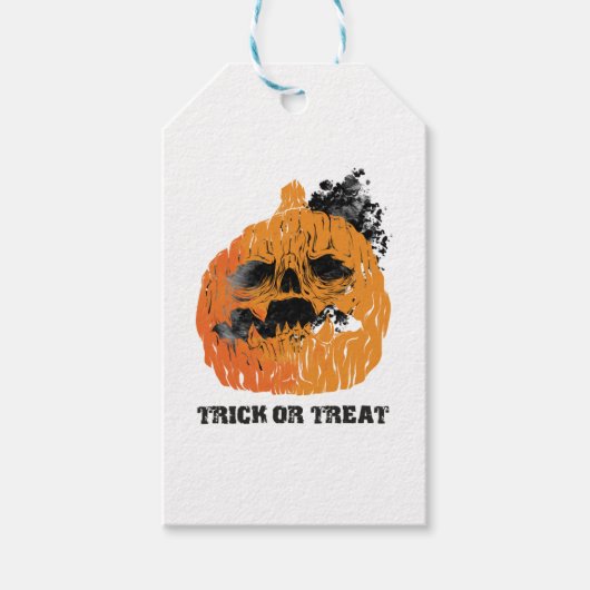 Halloween pompoen cadeaulabel (Voorkant)