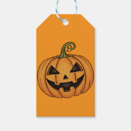 Halloween Pompoen Cadeaulabel