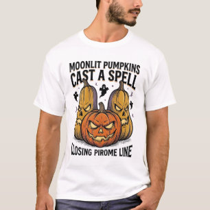 Halloween Pompoen Citaat Maanlicht Jack O Lantern  T-shirt
