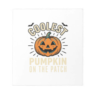Halloween Pompoen Coolste Op Het Perceel Vintage_1 Notitieblok
