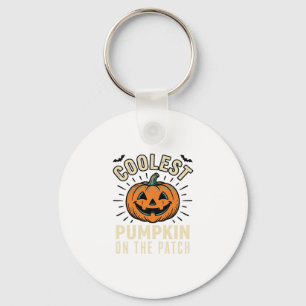 Halloween Pompoen Coolste Op Het Perceel Vintage_1 Sleutelhanger