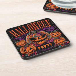 Halloween, Pompoen Coven Bloei, Gotisch Bier Onderzetter