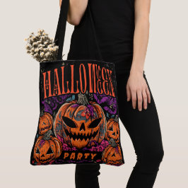 Halloween, Pompoen Coven Bloom, Gotisch Draagtas