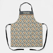 Halloween pompoen Damask Pattern Schort (Voorkant)