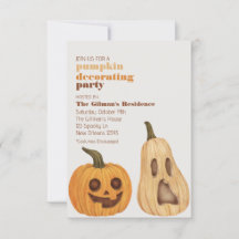 Halloween Pompoen Decorating Part Invite