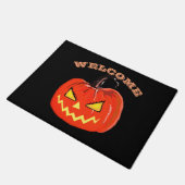 Halloween pompoen deur mat (Schuin)