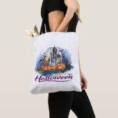 Halloween pompoen draagtas (Dichtbij)