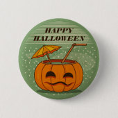 Halloween pompoen Drink | PIN-Button Ronde Button 5,7 Cm (Voorkant)