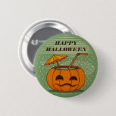 Halloween pompoen Drink | PIN-Button Ronde Button 5,7 Cm (Voorkant /achterkant)
