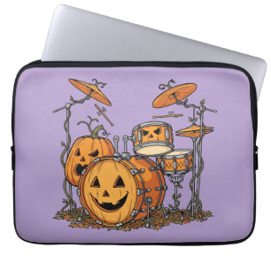 Halloween Pompoen Drumstel Laptop Sleeve