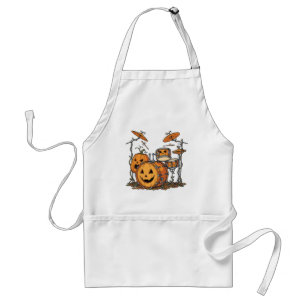 Halloween Pompoen Drumstel Standaard Schort
