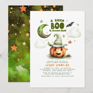 Halloween pompoen een klein boo boy Baby shower Kaart