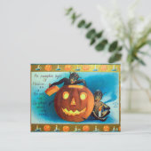 Halloween  pompoen elven Vakantie briefkaart (Staand voorkant)