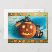 Halloween  pompoen elven Vakantie briefkaart (Voorkant / Achterkant)