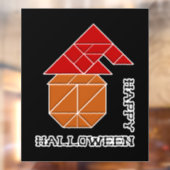 Halloween pompoen en heks Pet Raamsticker (Vel 2)
