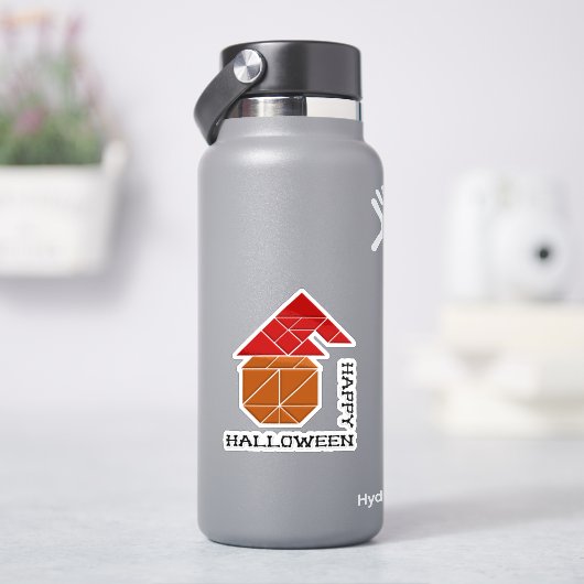 Halloween pompoen en heks Pet Sticker (HydroFlask)