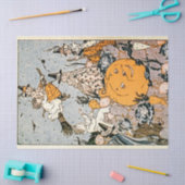  Halloween pompoen en heksen met bezems Tissuepapier (Craft)