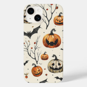 Halloween pompoen en vleermuizen patroon Herfst Case-Mate iPhone 14 Hoesje