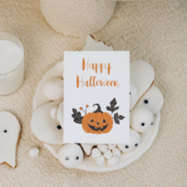 Halloween Pompoen Feestdagenkaart