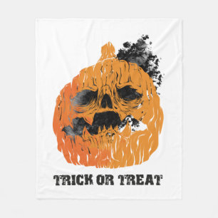 Halloween pompoen fleece deken