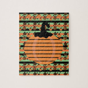 Halloween Pompoen Geometrisch Patroon Legpuzzel