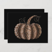 Halloween Pompoen Geruit Luipaard Herfst Thanksgiv Briefkaart (Voorkant / Achterkant)