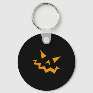 Halloween pompoen gezicht - Oranje horror Sleutelhanger