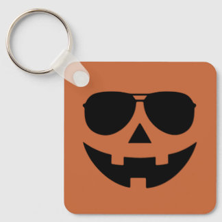 Halloween pompoen gezicht sleutelhanger